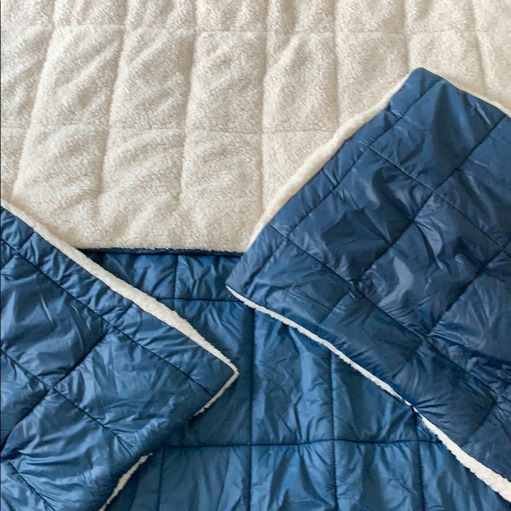 Pottery Barn quilted comforter and shams